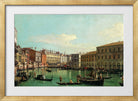 Canaletto Print, The Grand Canal, Venice, Looking South toward the Rialto Bridge (1730s) — gold frame