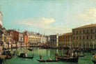 Canaletto Print, The Grand Canal, Venice, Looking South toward the Rialto Bridge (1730s) — unframed