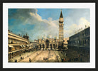 Canaletto Print, The Piazza San Marco in Venice (1723-1724) — black frame