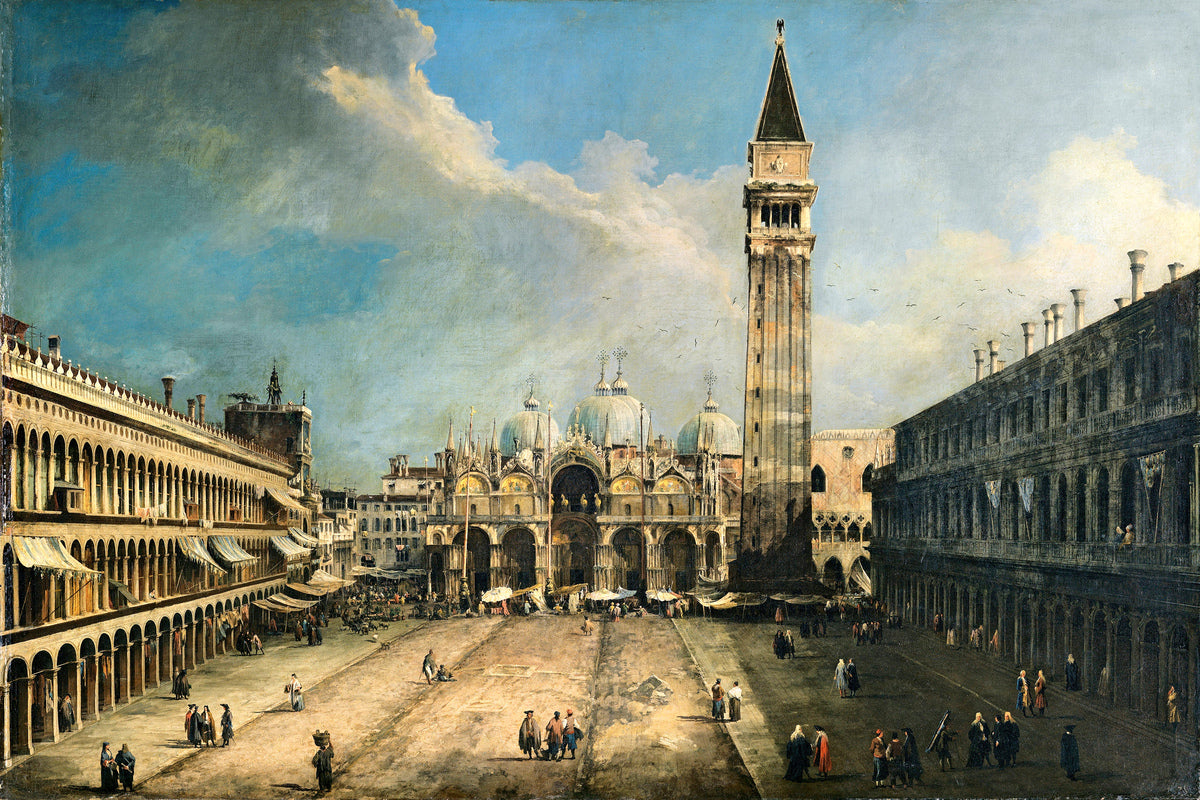 Canaletto Print, The Piazza San Marco in Venice (1723-1724) — unframed