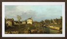 Canaletto Print, The Porta Portello, Padua — brown frame