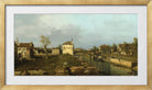 Canaletto Print, The Porta Portello, Padua — gold frame