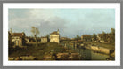 Canaletto Print, The Porta Portello, Padua — light grey frame