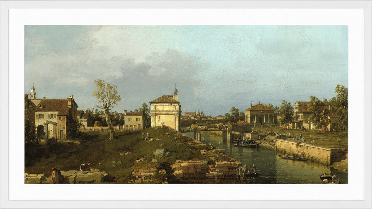 Canaletto Print, The Porta Portello, Padua — white frame