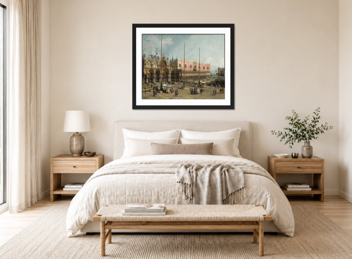 Canaletto Print, The Square of Saint Mark’s, Venice (1742-1744) — bedroom