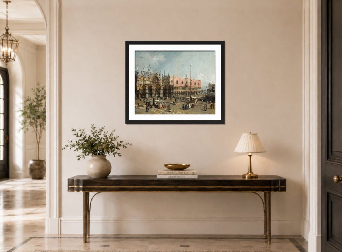 Canaletto Print, The Square of Saint Mark’s, Venice (1742-1744) — hallway