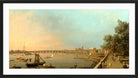 Canaletto Print, The Thames from the Terrace of Somerset House, Looking toward Westminster — black frame