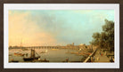 Canaletto Print, The Thames from the Terrace of Somerset House, Looking toward Westminster — brown frame