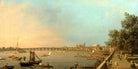 Canaletto Print, The Thames from the Terrace of Somerset House, Looking toward Westminster — unframed