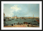 Canaletto Print, Venice, the Bacino di San Marco from San Giorgio Maggiore — black frame