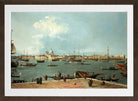 Canaletto Print, Venice, the Bacino di San Marco from San Giorgio Maggiore — brown frame