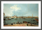 Canaletto Print, Venice, the Bacino di San Marco from San Giorgio Maggiore — dark grey frame