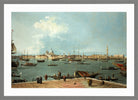 Canaletto Print, Venice, the Bacino di San Marco from San Giorgio Maggiore — light grey frame