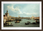 Canaletto Print, Venice, the Bacino di San Marco from the Canale della Giudecca — brown frame