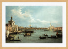 Canaletto Print, Venice, the Bacino di San Marco from the Canale della Giudecca — oak frame