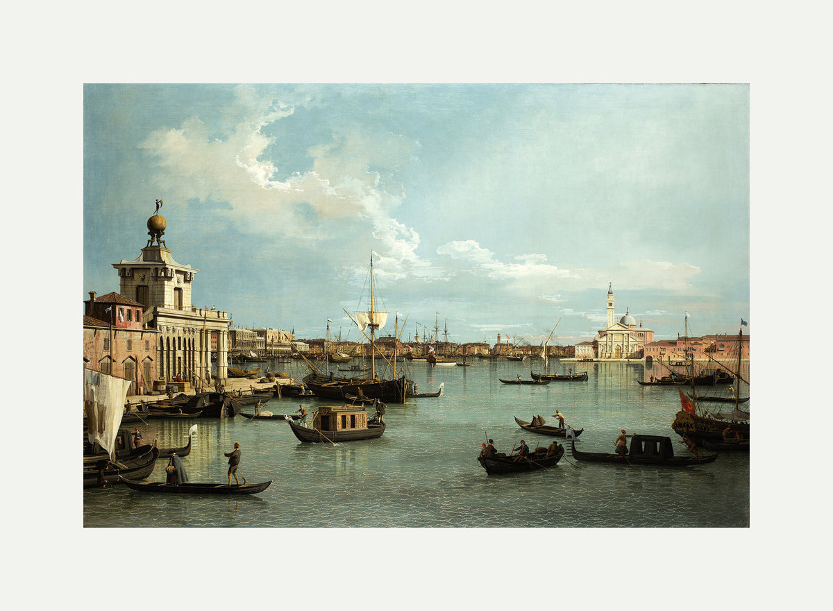 Canaletto Print, Venice, the Bacino di San Marco from the Canale della Giudecca — rolled canvas