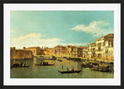 Canaletto Print, Venice, the Canale di Santa Chiara — black frame