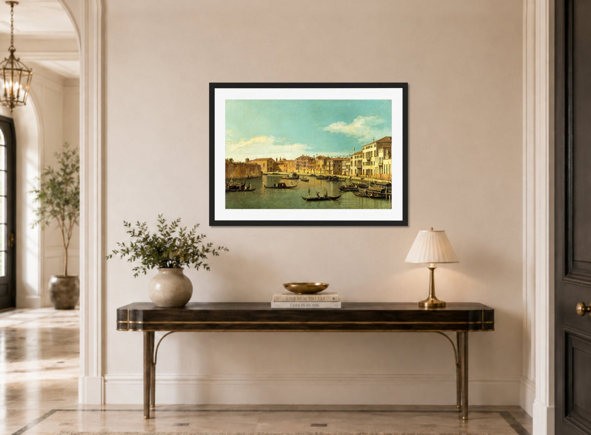 Canaletto Print, Venice, the Canale di Santa Chiara — hallway