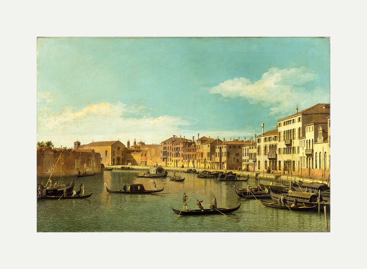 Canaletto Print, Venice, the Canale di Santa Chiara — rolled canvas