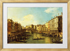 Canaletto Print, Venice, the Grand Canal from the Palazzo Dolfin-Manin to the Rialto Bridge — gold frame