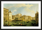 Canaletto Print, Venice, the Grand Canal from the Palazzo Flangini to San Marcuola — black frame