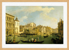 Canaletto Print, Venice, the Grand Canal from the Palazzo Flangini to San Marcuola — oak frame