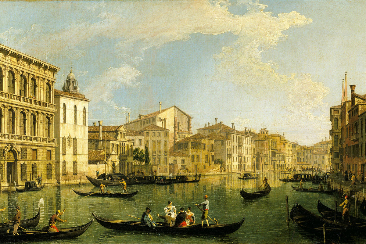 Canaletto Print, Venice, the Grand Canal from the Palazzo Flangini to San Marcuola — unframed