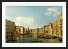 Canaletto Print, Venice, the Grand Canal from the Palazzo Foscari to the Carità — black frame