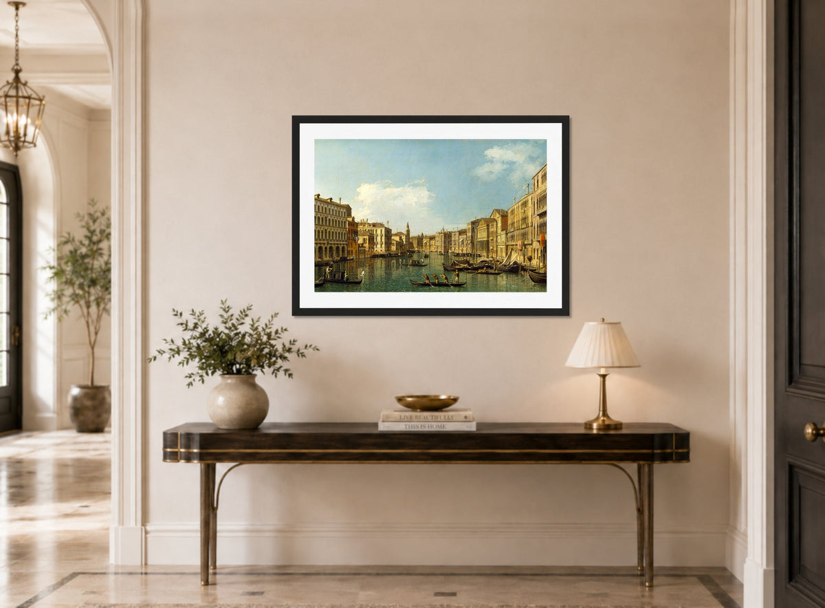 Canaletto Print, Venice, the Grand Canal from the Palazzo Foscari to the Carità — hallway