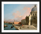 Canaletto Print, Venice, the Grand Canal looking East with Santa Maria della Salute — black frame