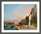 Canaletto Print, Venice, the Grand Canal looking East with Santa Maria della Salute — dark grey frame