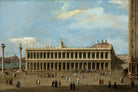 Canaletto Print, Venice, the Piazzetta, looking west, with the Libreria — unframed