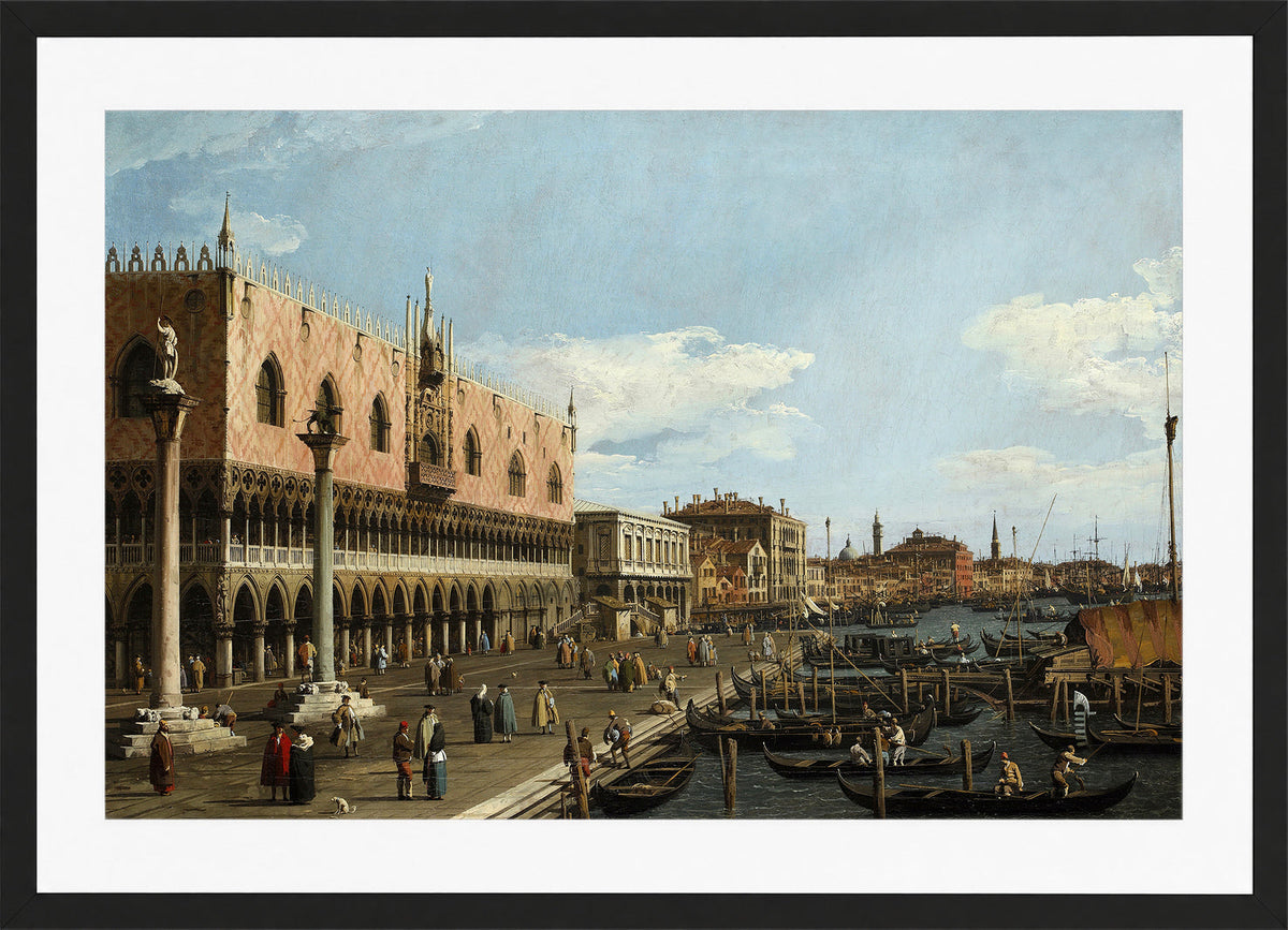 Canaletto Print, Venice, the Riva degli Schiavoni — black frame
