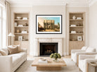 Canaletto Print, View of the Arch of Constantine with the Colosseum — living room roomset