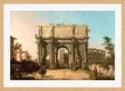 Canaletto Print, View of the Arch of Constantine with the Colosseum — oak frame