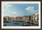 Canaletto Print, Vue du canal de Santa Chiara, à Venise (View of the Santa Chiara Canal, Venice) (1730) — brown frame