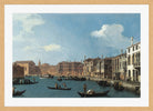 Canaletto Print, Vue du canal de Santa Chiara, à Venise (View of the Santa Chiara Canal, Venice) (1730) — oak frame