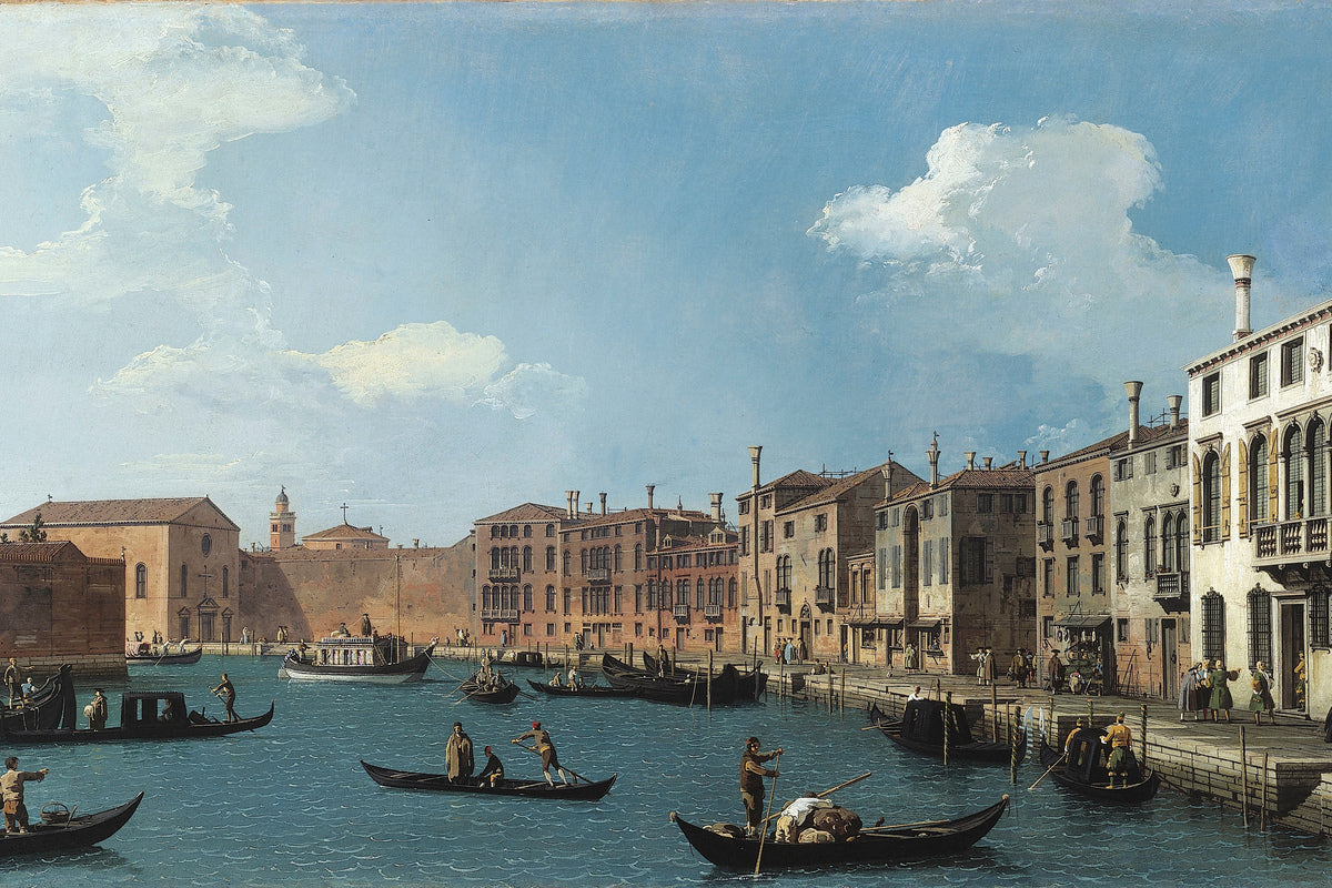 Canaletto Print, Vue du canal de Santa Chiara, à Venise (View of the Santa Chiara Canal, Venice) (1730) — unframed