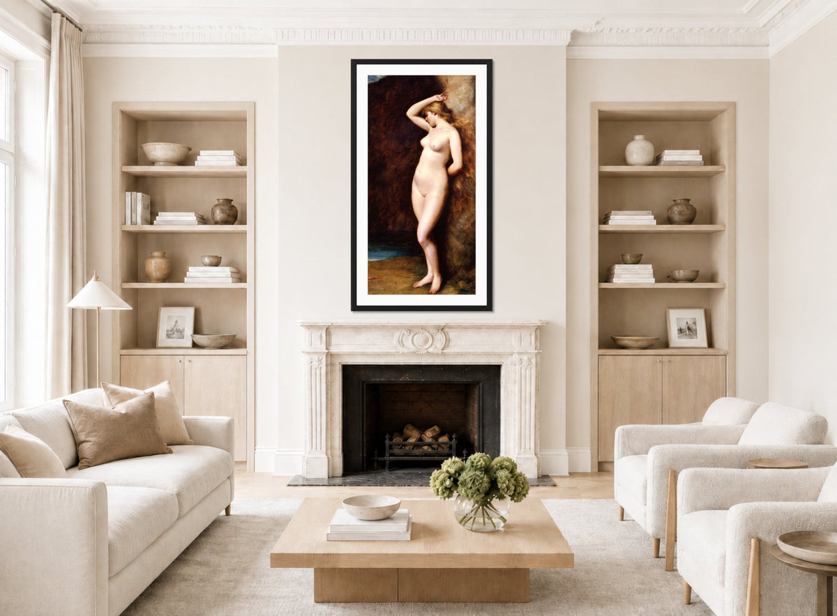 Carolus-Duran Print, Andromède (Andromeda) — living room roomset