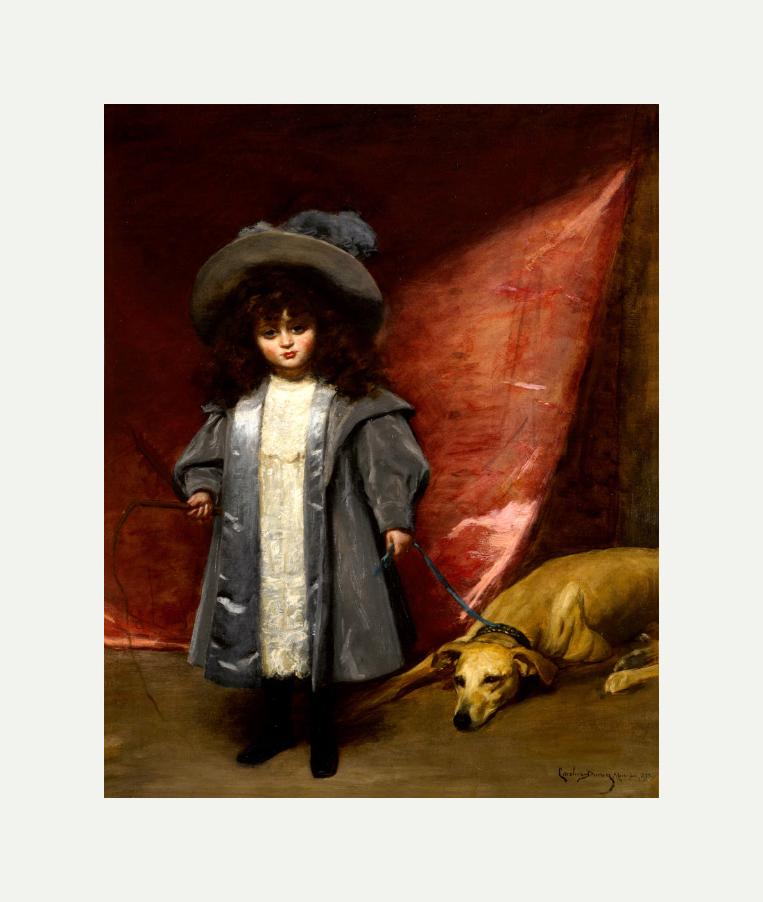 Carolus-Duran Print, Child with Dog (1899) — rolled canvas