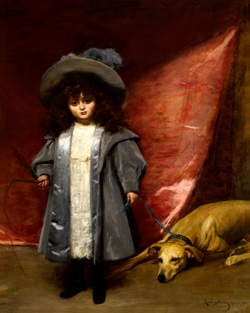 Carolus-Duran Print, Child with Dog (1899) — unframed