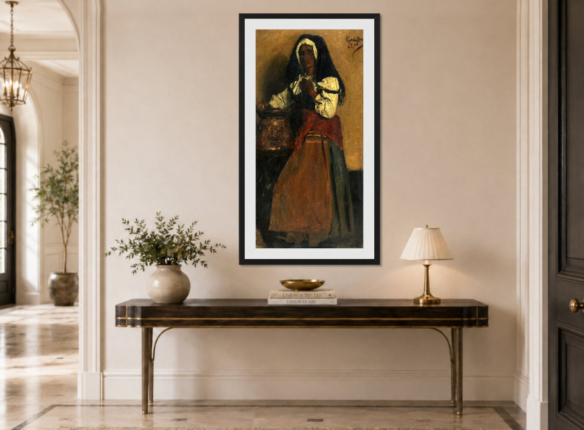 Carolus-Duran Print, Neapolitan Woman (1862) — hallway
