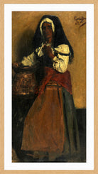 Carolus-Duran Print, Neapolitan Woman (1862) — oak frame