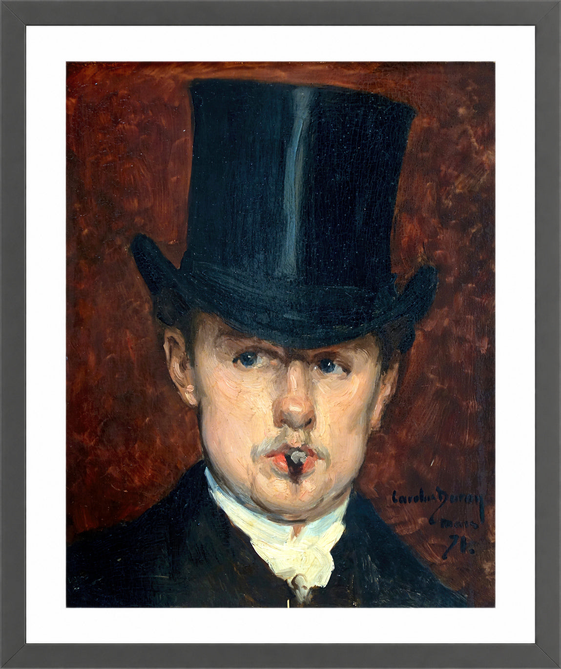 Carolus-Duran Print, Gustave Tempelaere (1871) — dark grey frame