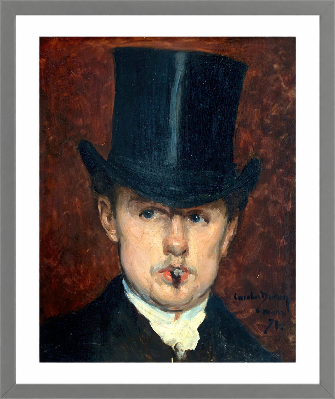 Carolus-Duran Print, Gustave Tempelaere (1871) — light grey frame