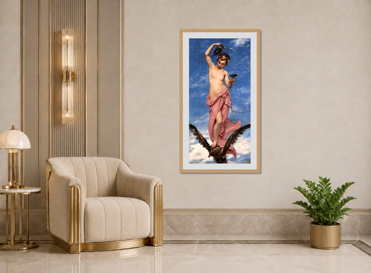 Carolus-Duran Print, Hebe (1874) — art deco roomset