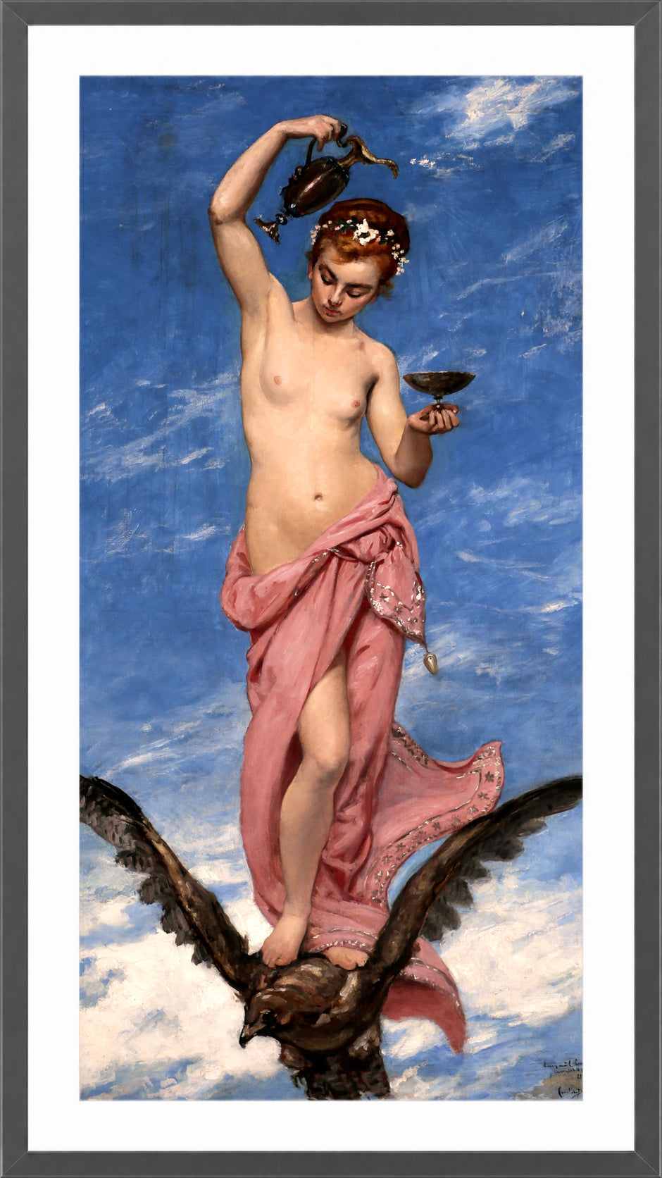 Carolus-Duran Print, Hebe (1874) — dark grey frame