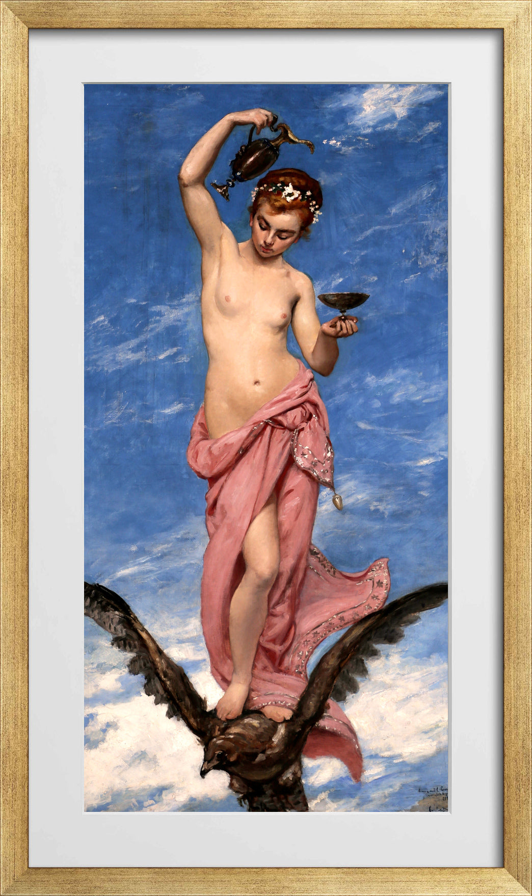 Carolus-Duran Print, Hebe (1874) — gold frame