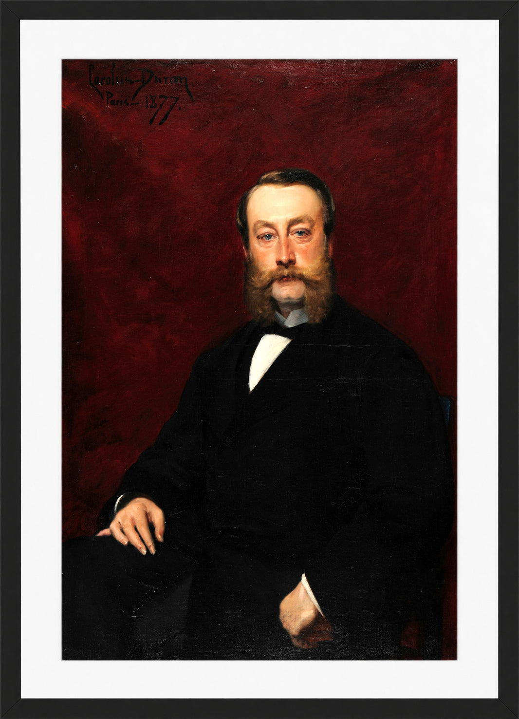Carolus-Duran Print, Henri Alexandre Louis Pommery (1877) — black frame