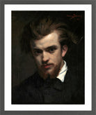 Carolus-Duran Print, Henri Fantin-Latour (1861) — dark grey frame